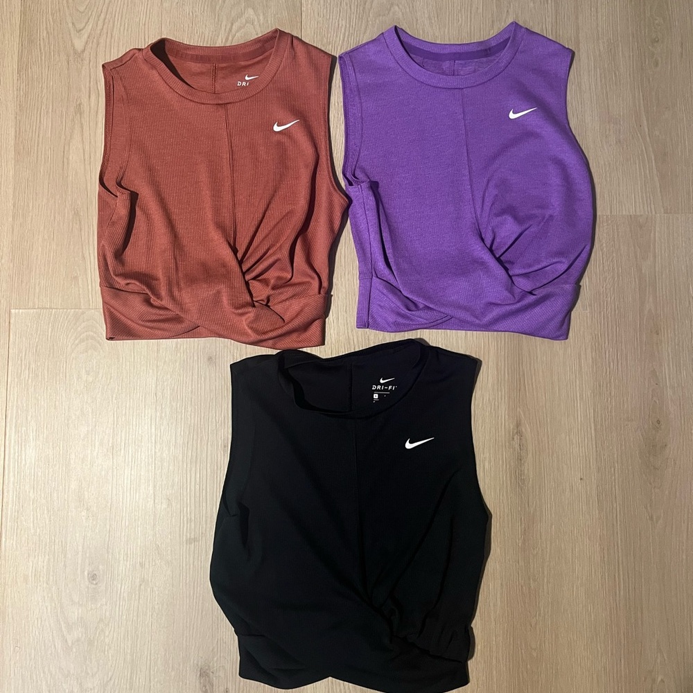 Nike Women's Twist Tank Top - Red, Purple, Black - size small